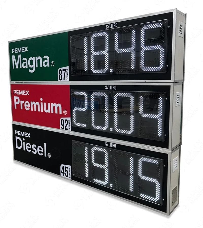 Vista posterior del gabinete exterior led smd