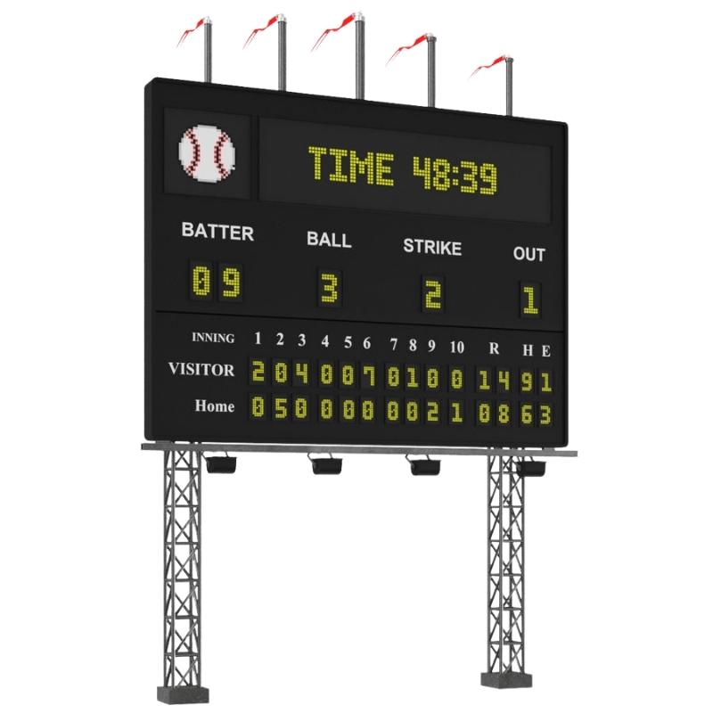 Vista posterior del gabinete exterior led smd